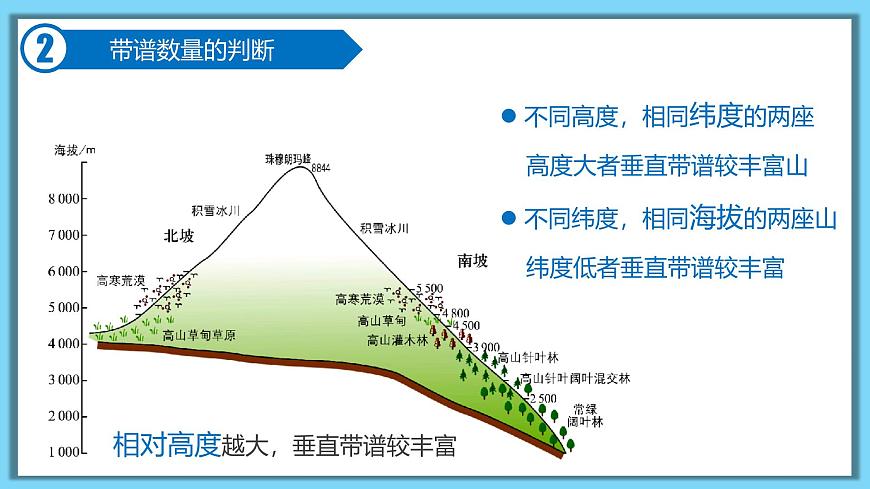 人教版高中地理选择性必修1 5-2复习课件-山地的垂直地域分异规律第5页