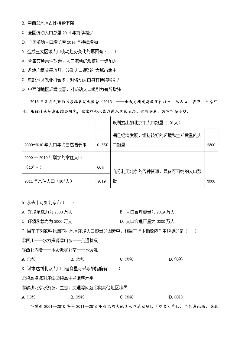 山东省滨州市惠民县第一中学2024-2025学年高一下学期第一次月考地理试题（原卷版+解析版）第2页