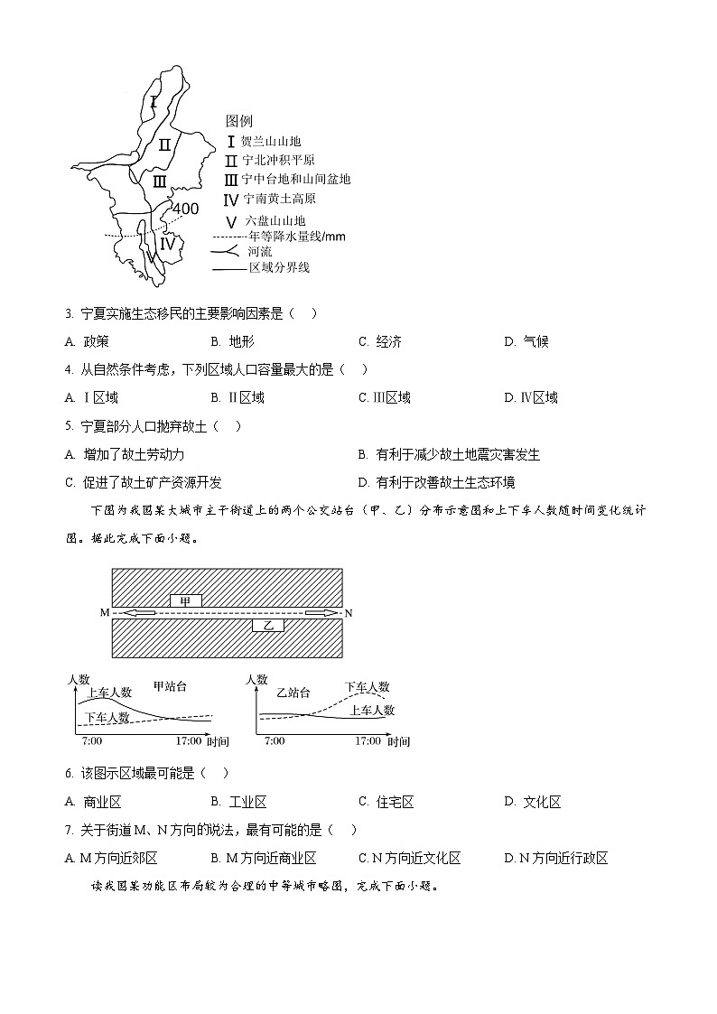 天津市第二南开学校2024-2025学年高一下学期4月期中地理试题（原卷版+解析版）第2页