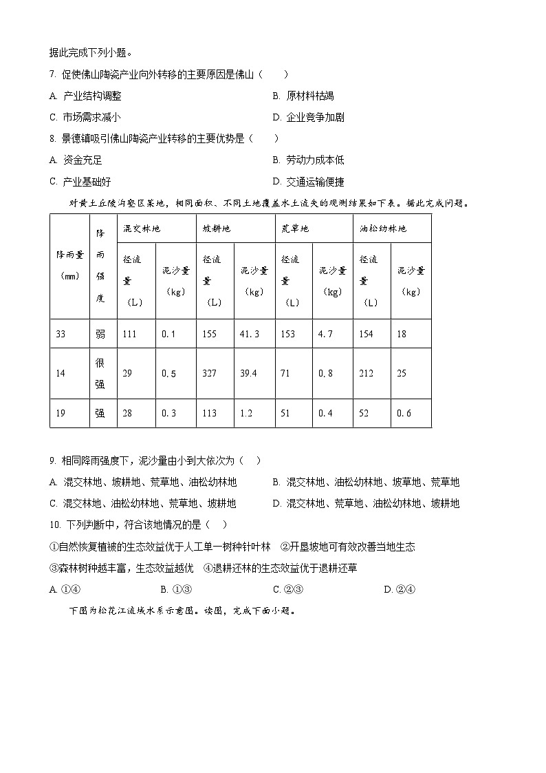 天津市第二十五中学2024-2025学年高二下学期4月月考地理试题（原卷版+解析版）第3页