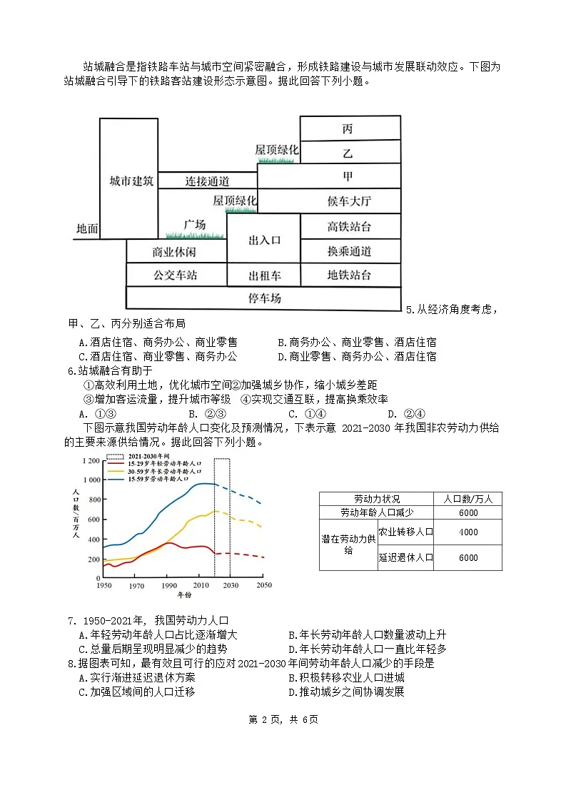 广东省四校（华附省实广雅深中）20232024学年高二下学期期末联考地理试题第2页