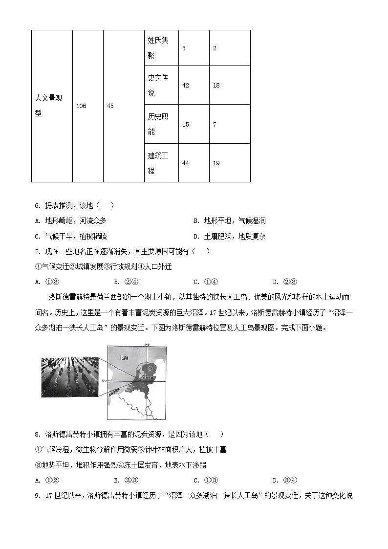河南省信阳市2023_2024学年高一地理下学期7月期末考试含解析第3页