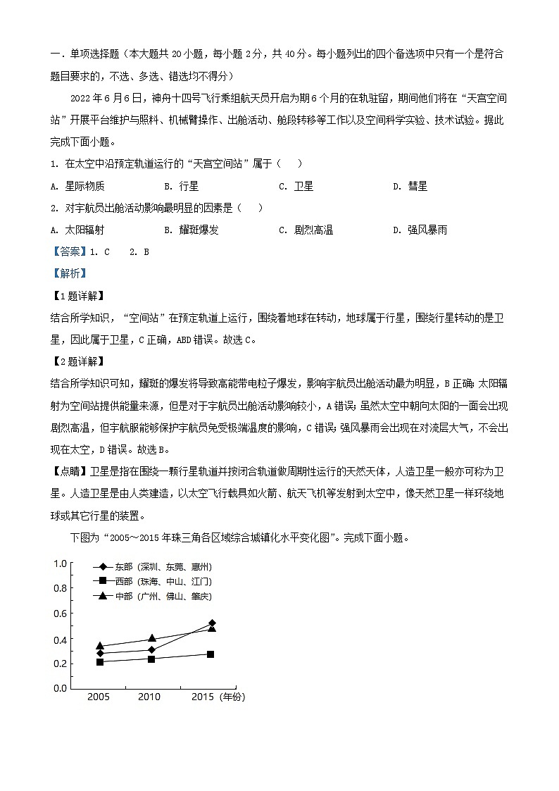 浙江省杭州市2023_2024学年高一地理下学期5月月考试题含解析第1页