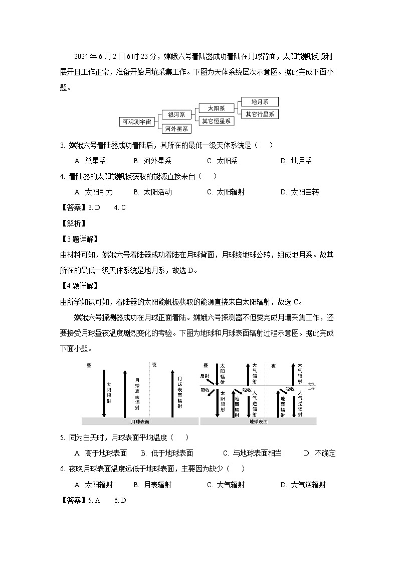 广东省深圳市福田某校2024-2025学年高一下学期期中考试（合格考）地理试卷（解析版）第2页