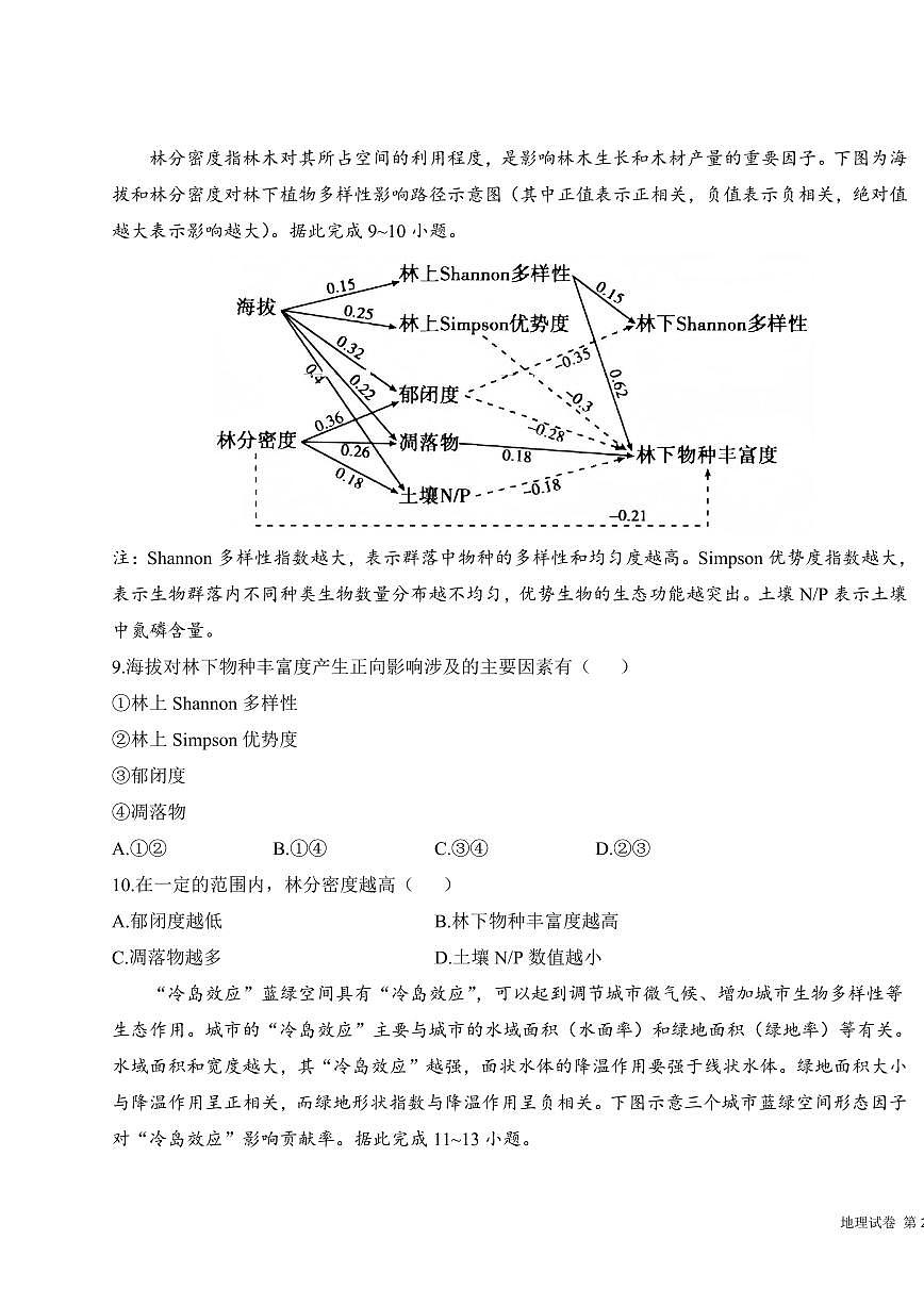 2025年高三地理高考考向核心模拟卷（山东专版）及其答案第3页