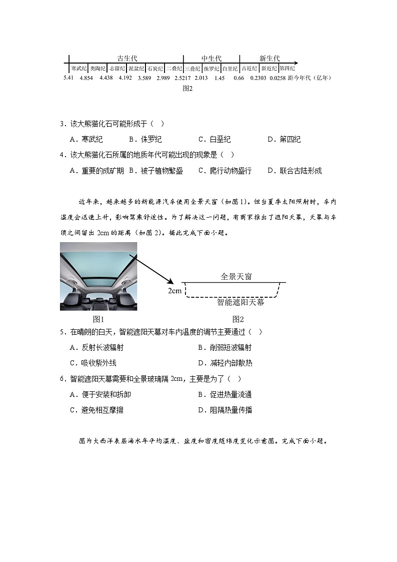 2025年山东省临沂市普通高中学业水平考试合格考模拟地理试题（无答案）第2页