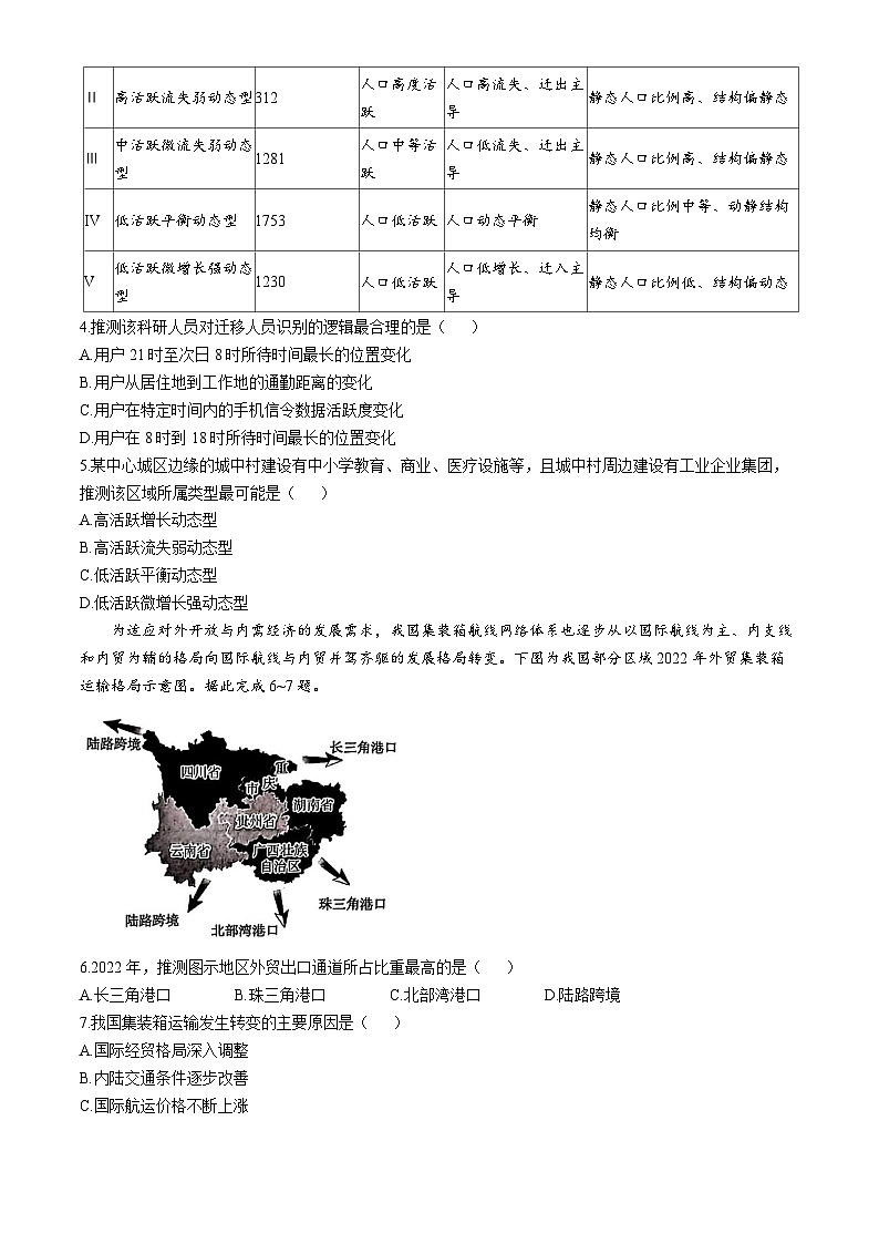 2025届甘肃省靖远县第一中学高三三模地理试题（高考模拟）第2页