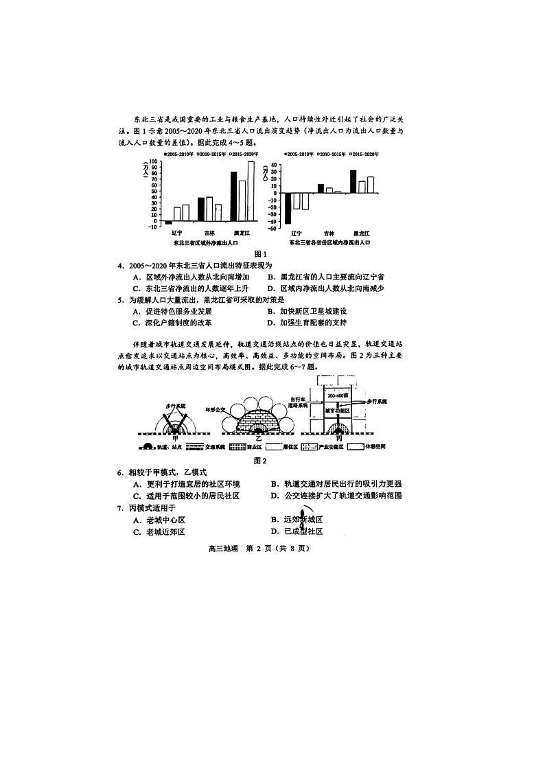 东北三省四市2025年5月高三下联考（辽宁省沈阳二模）地理试卷含答案第2页