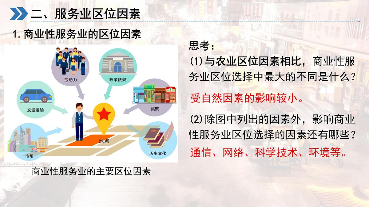 人教版高中地理必修二服务业区位因素及其变化课件第5页