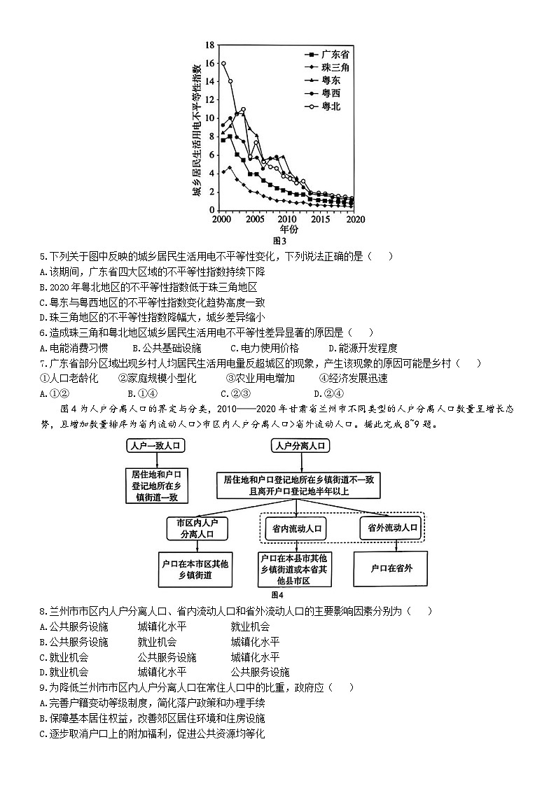 2025届山东省实验中学高三第二次模拟考试地理试题第2页