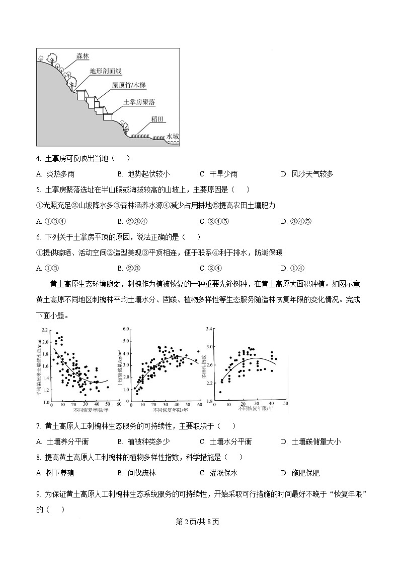 四川省凉山州民族中学2024-2025学年高二下学期5月月考地理试题（原卷版）第2页