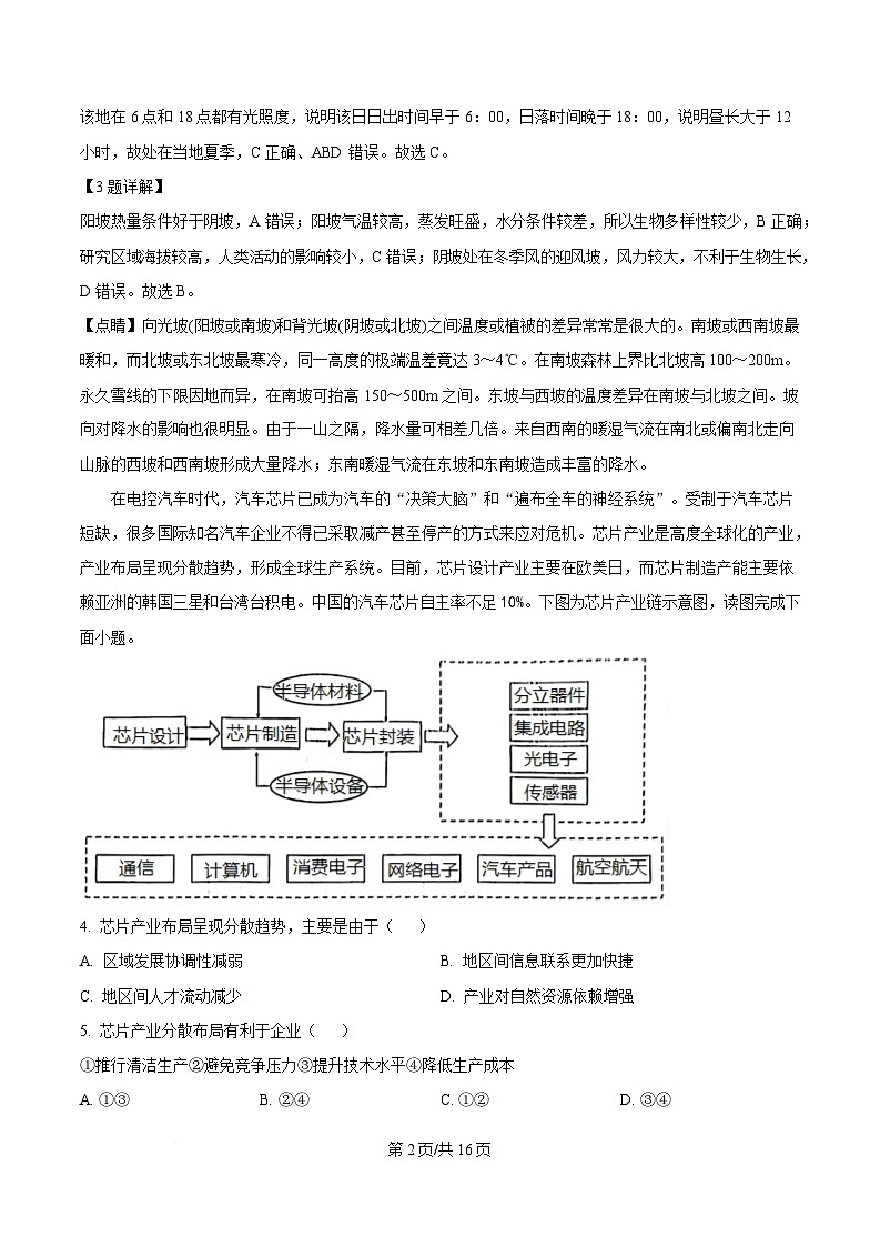 重庆市第八中学2024-2025学年高二下学期第二次月考地理试题 Word版含解析第2页