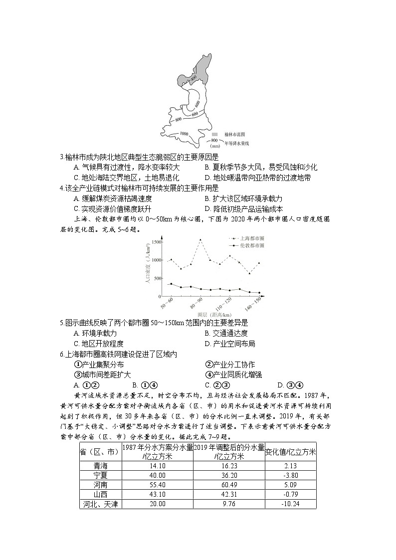 2024-2025（下）6月月度质量监测地理试题第2页