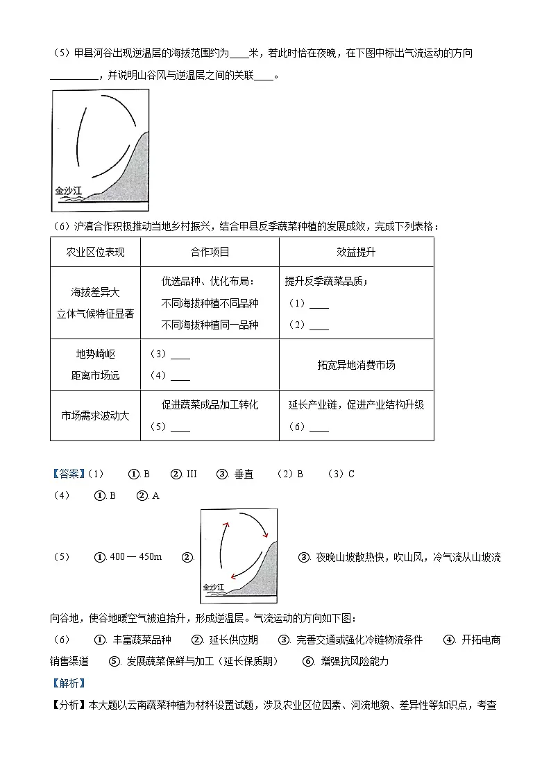 上海市静安区2024-2025学年高三下学期4月二模考试地理试题 Word版含解析第2页