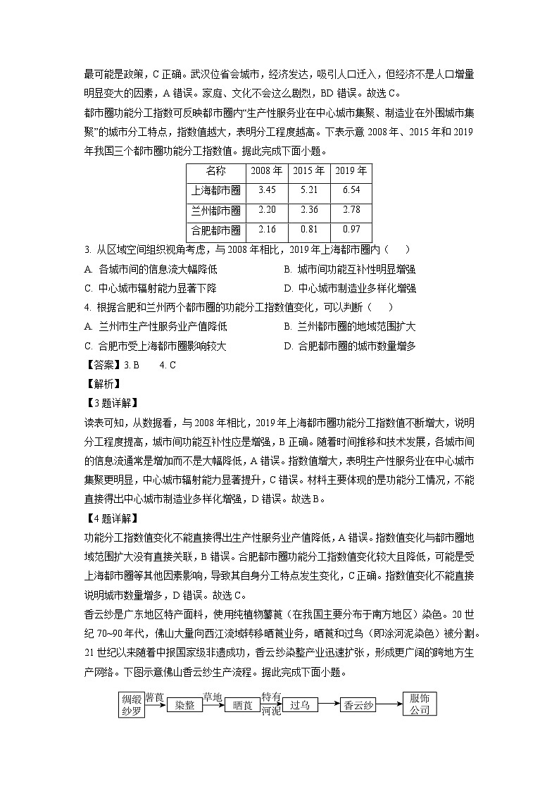 陕西省榆林市2023-2024学年高二下学期期末统考地理试卷（解析版）第2页