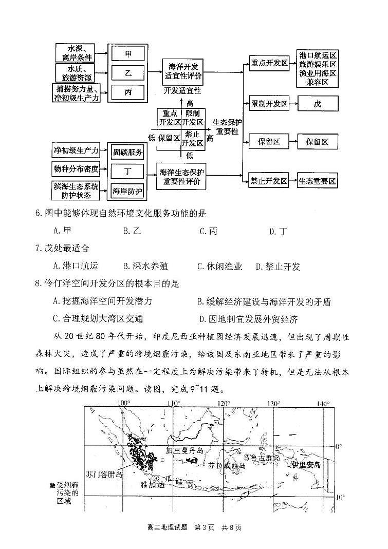 赤峰第四中学2024-2025学年高二下学期5月月考地理试卷（图片版）第3页
