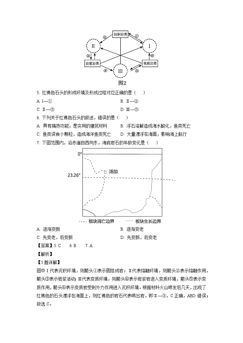 河北省石家庄市部分名校2023-2024学年高三上学期11月一调考试地理试卷（解析版）第3页