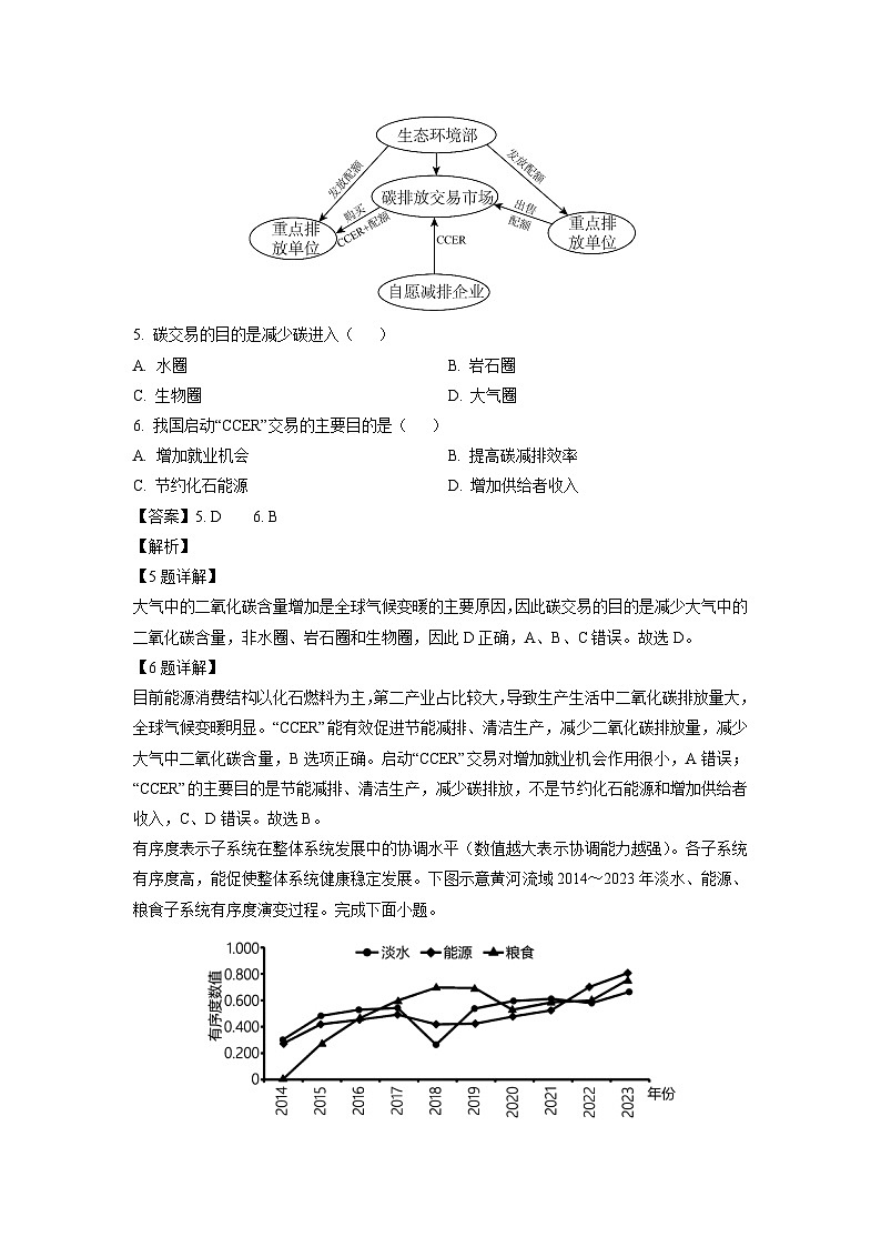 辽宁省鞍山市2023-2024学年高二下期末考试地理试卷（解析版）第3页