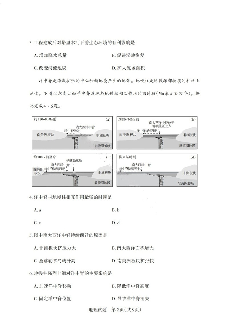 山西省启航卷2025届高考考前适应性测试-地理试题（含答案）第2页