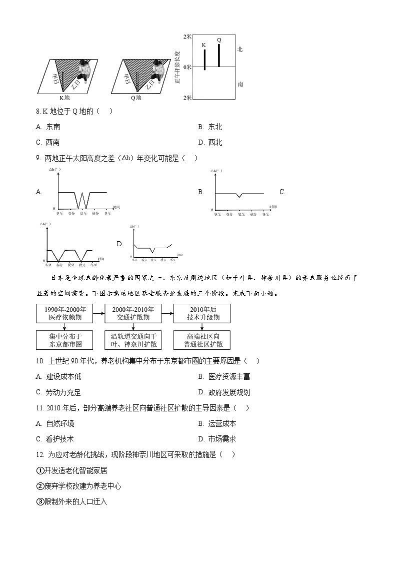 2025届山东省潍坊市高三三模地理试题  Word版无答案第3页