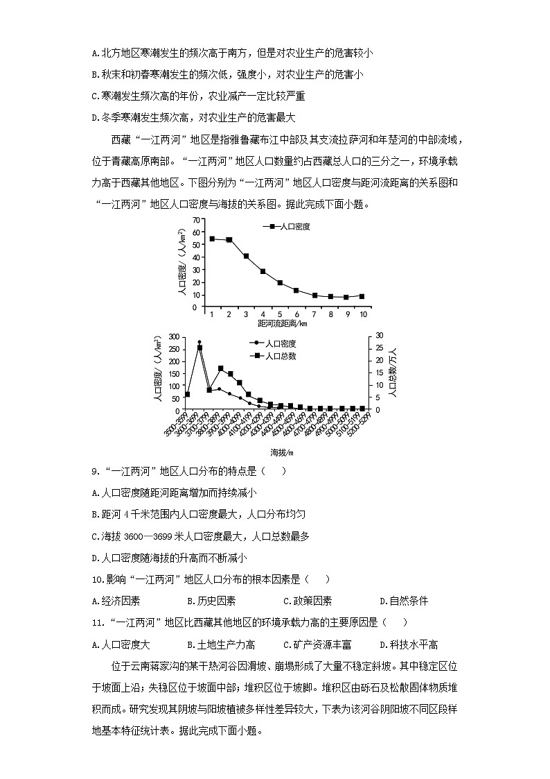 四川省眉山市仁寿县2024_2025学年高三地理上学期11月期中试题第3页