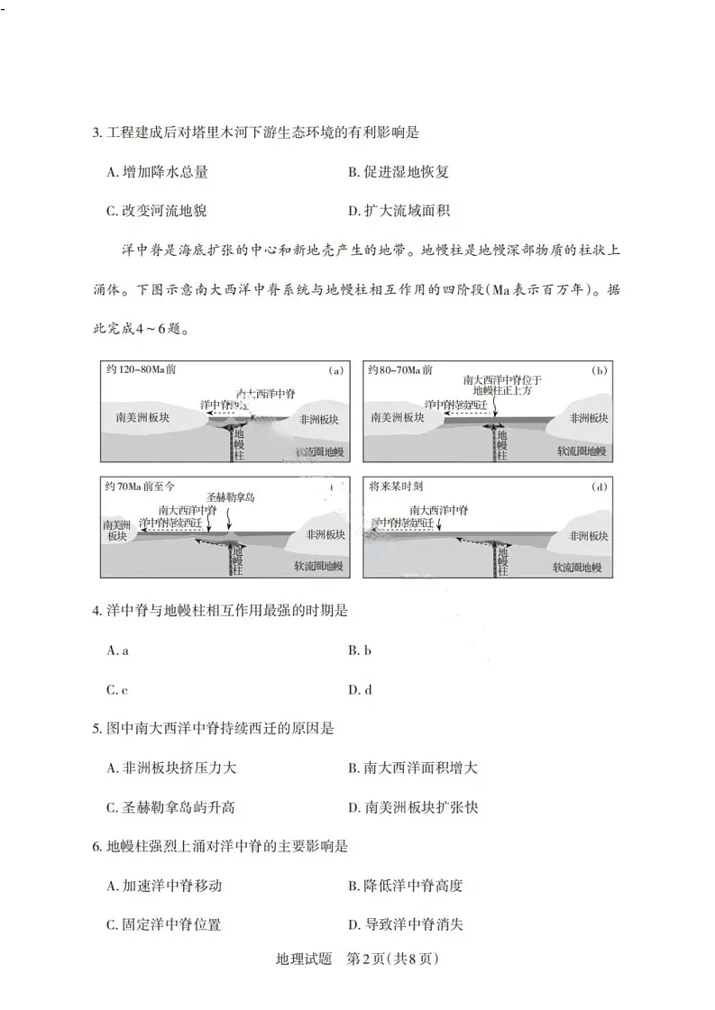 山西省启航卷2025届高考考前适应性测试-地理试题（含答案）第2页