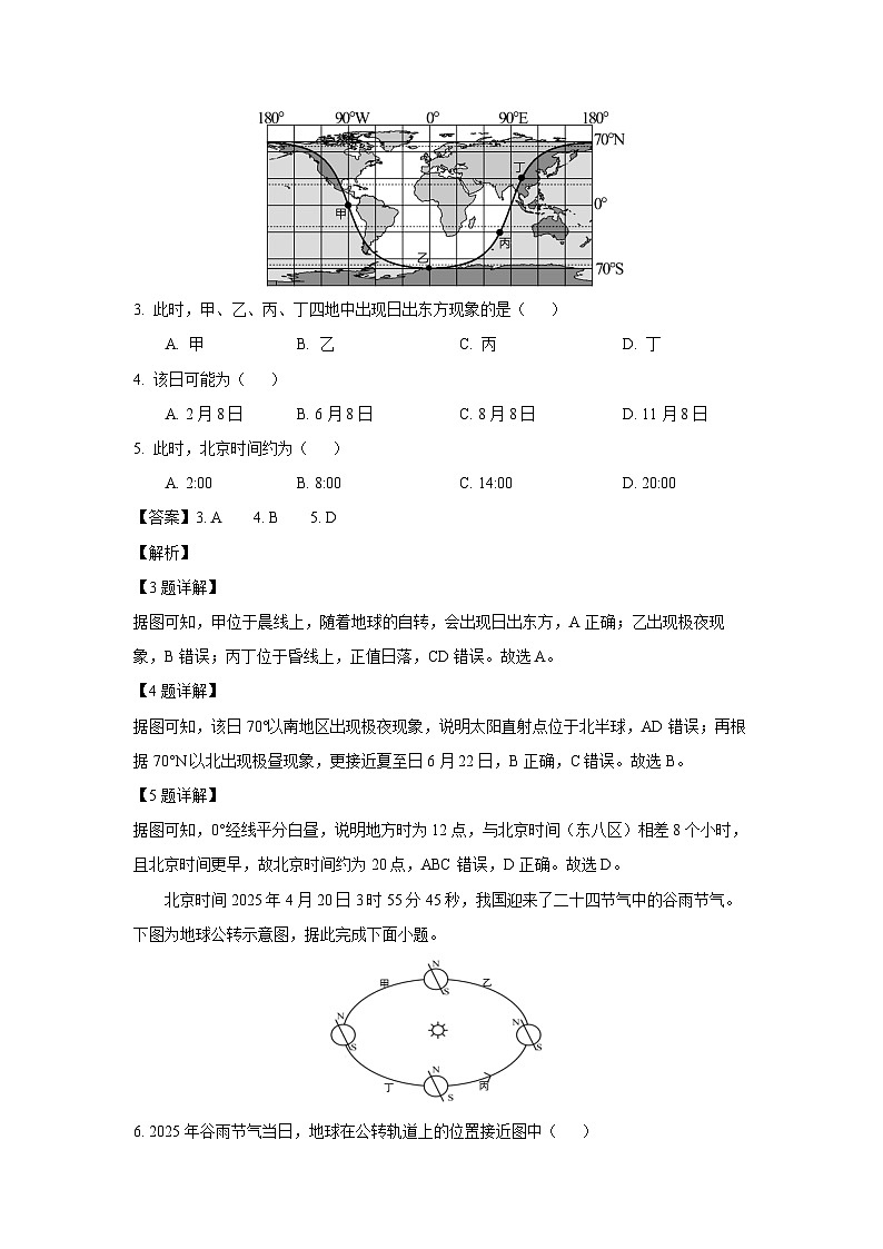 江苏省南京市六校联合体2024-2025学年高一下学期期末调研测试地理试卷（解析版）第2页