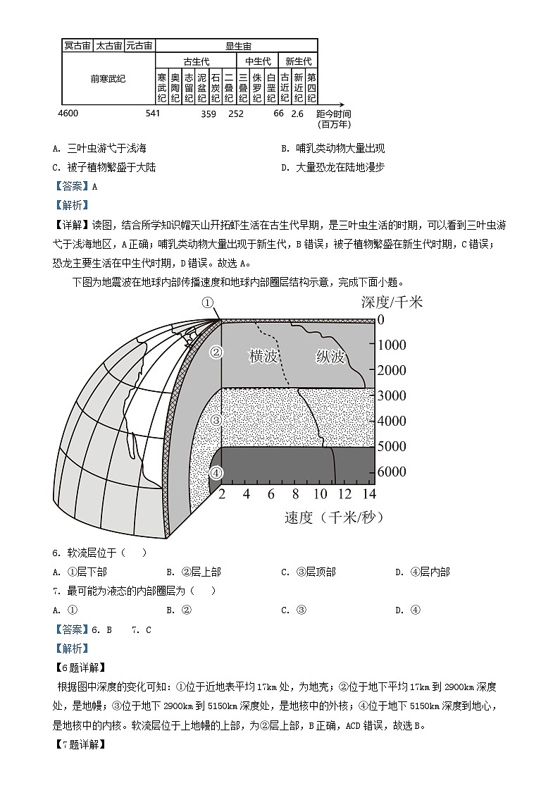 四川省南充市2024_2025学年高一地理上学期12月月考试题含解析第3页