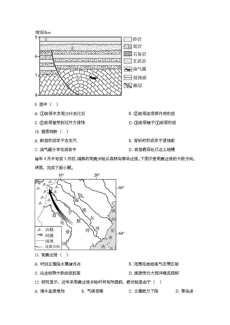 2025年6月北京普通高中学业水平选择性考试地理试题[原卷]附答案第3页