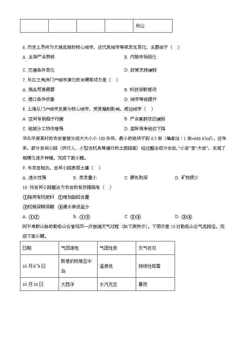 2025年6月宁夏普通高中学业水平选择性考试地理试题[原卷]附答案第3页