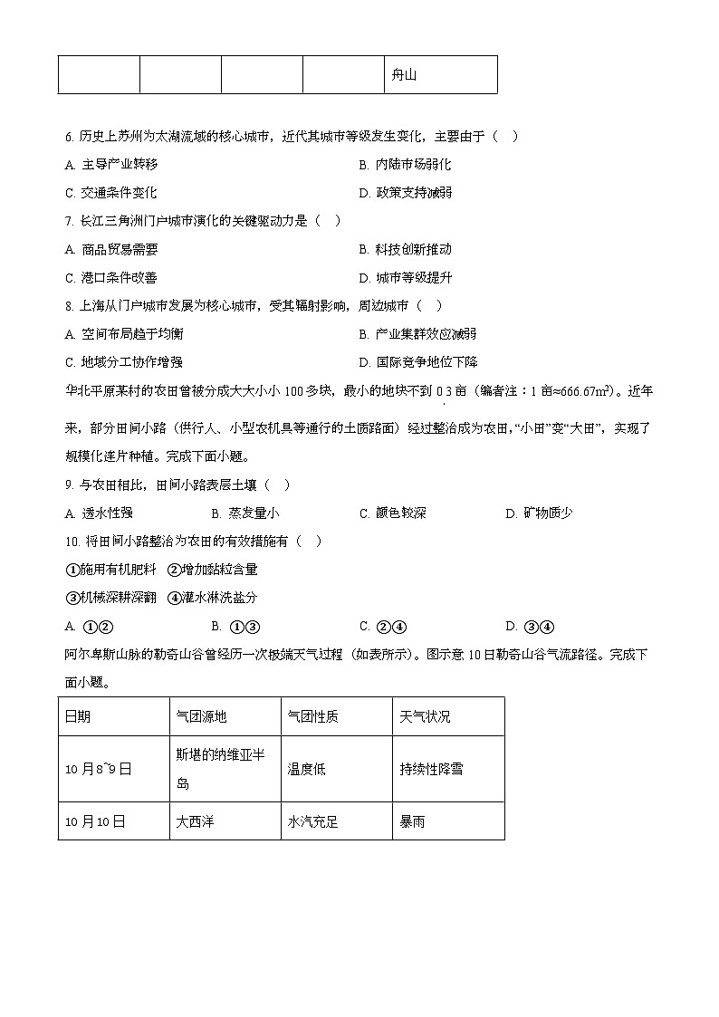 2025年6月青海普通高中学业水平选择性考试地理试题[原卷]附答案第3页