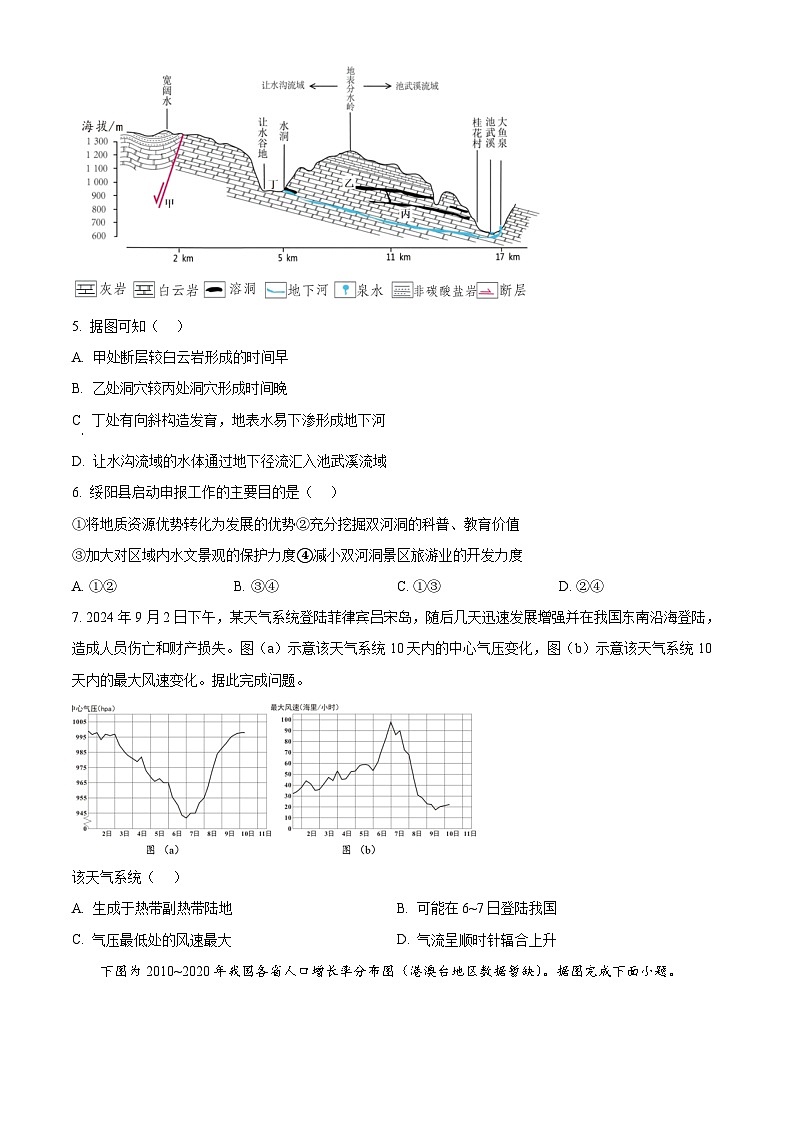 精品解析：北京市石景山区2024-2025学年高三上学期期末地理试题（原卷版）第2页