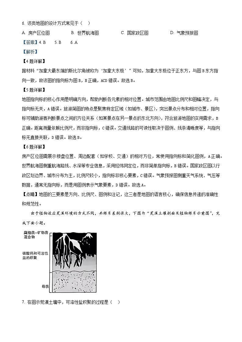 2025年高考真题——地理（江苏卷） Word版含解析第3页