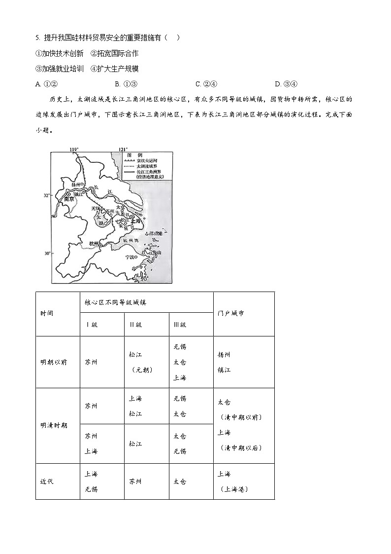 【地理 高考西北卷】2025年高考招生考试真题地理试卷（适用陕西、山西、青海、宁夏四省）第2页