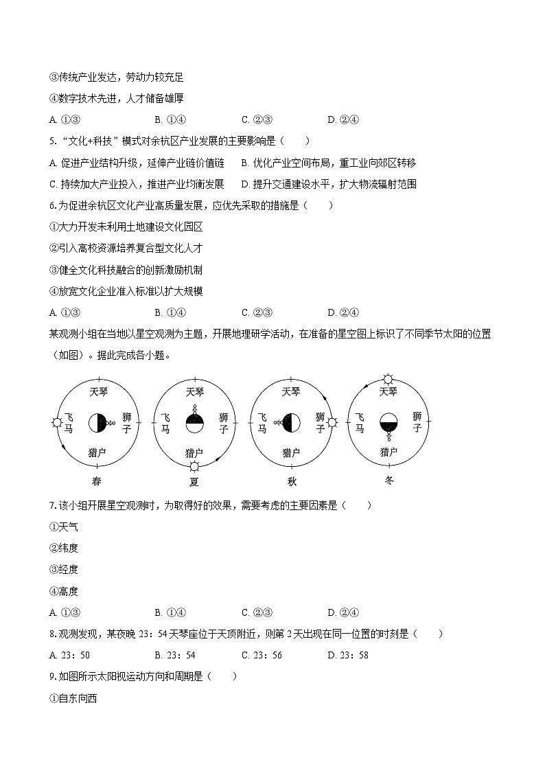 2025年湖北省新高考地理试卷（选择性）（含解析）第2页