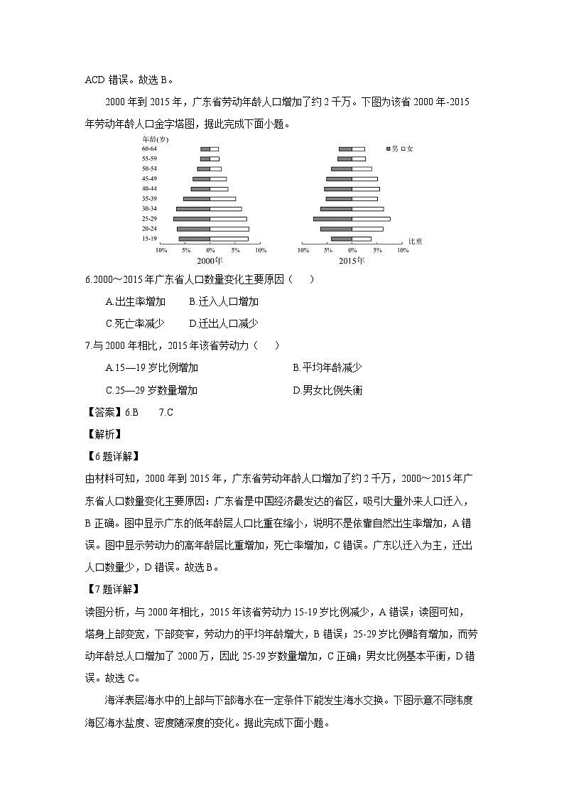 山东省青岛市即墨区2023-2024学年高一下学期期末真题地理试卷（解析版）第3页