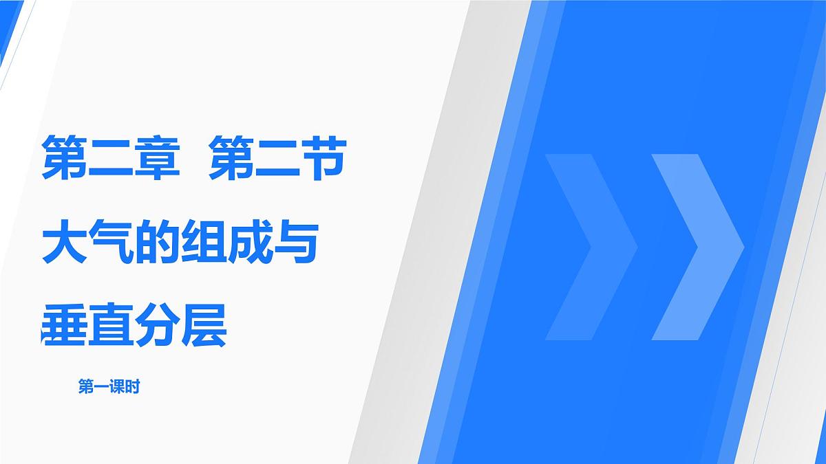 2.2.1大气的组成与垂直分层（教学课件）——高中地理中图版（2019）必修一第1页