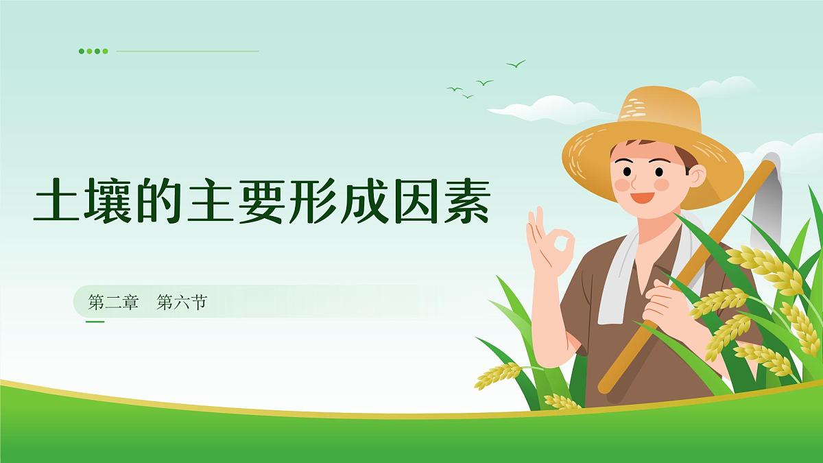 2.6 土壤的主要形成因素（教学课件）——高中地理中图版（2019）必修一第1页