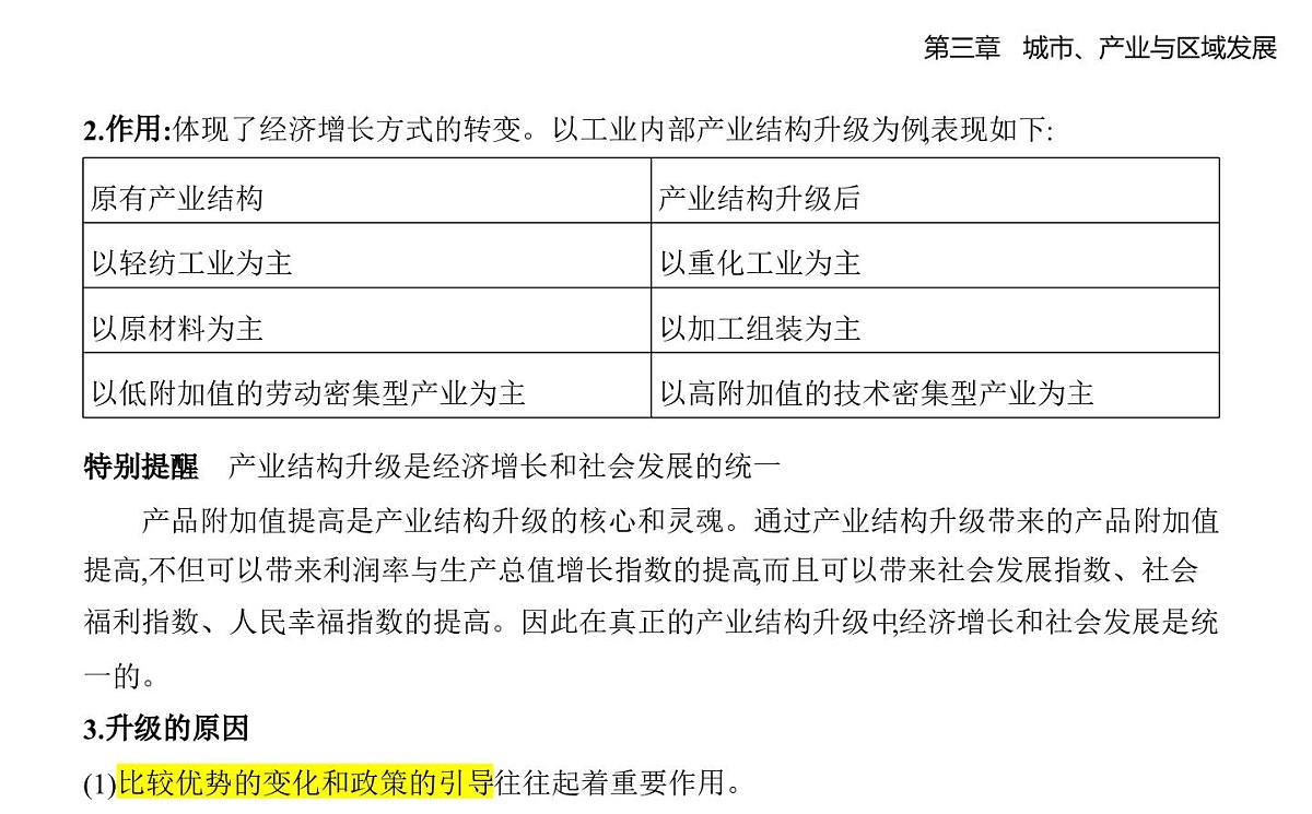第二节　地区产业结构变化知识点串讲课件-人教版地理高二上册（选必二）第2页