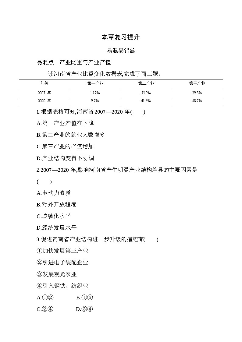 第三章复习提升易错点精练（含答案解析）-人教版高二上册地理（选必二）第1页