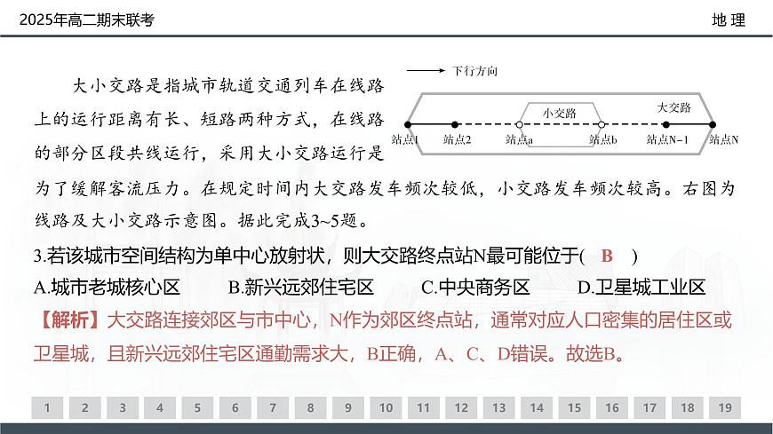 地理试卷（高二下期末联考）配套讲评课件第6页