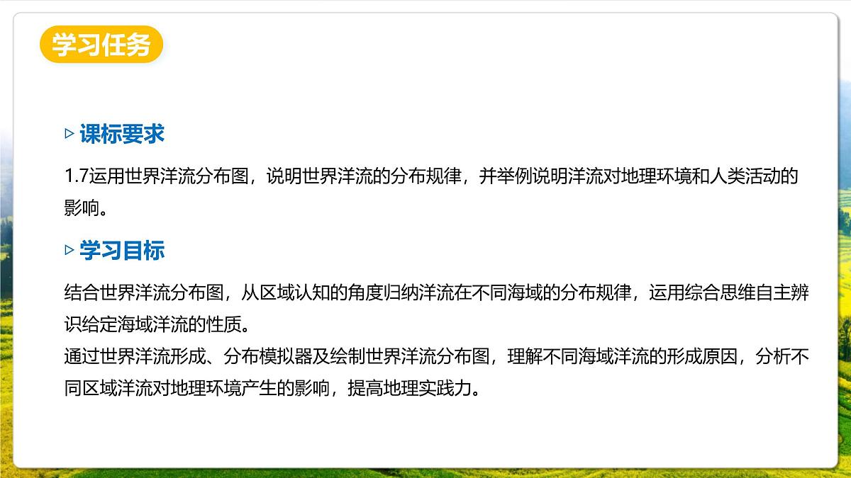 湘教版（2019）高中地理选择性必修一4.2 《洋流》（课件）第2页