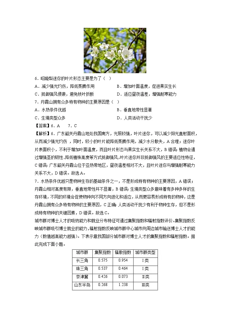 2025年高三秋季开学摸底考（山东专用）地理试卷（解析版）第3页