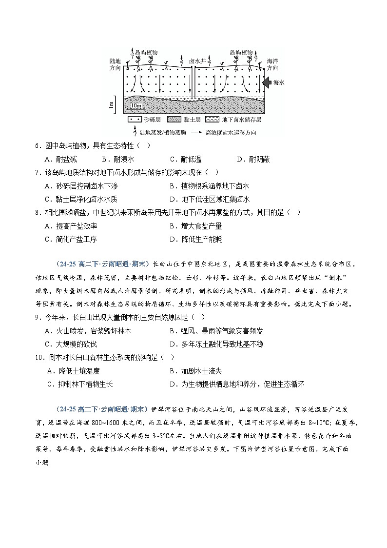 人教版2019选择性必修一专题05 自然资源的整体性与差异性（专项训练）（学生版）第3页