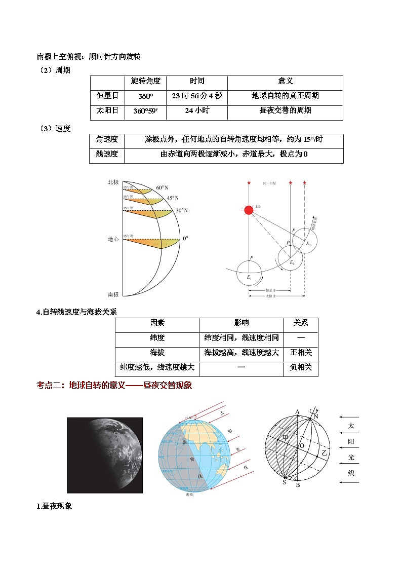 湘教版高二选修1湘教版高二地理选修1第一章 地球的运动（知识清单）（背记版）第2页