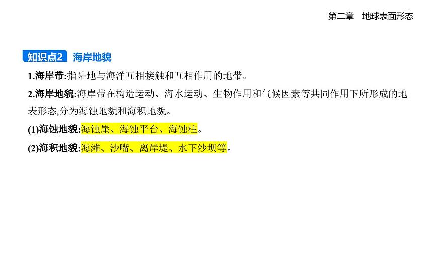 第三节　喀斯特、海岸和冰川地貌知识点串讲课件-湘教版高中地理高一上册（必修一）第4页