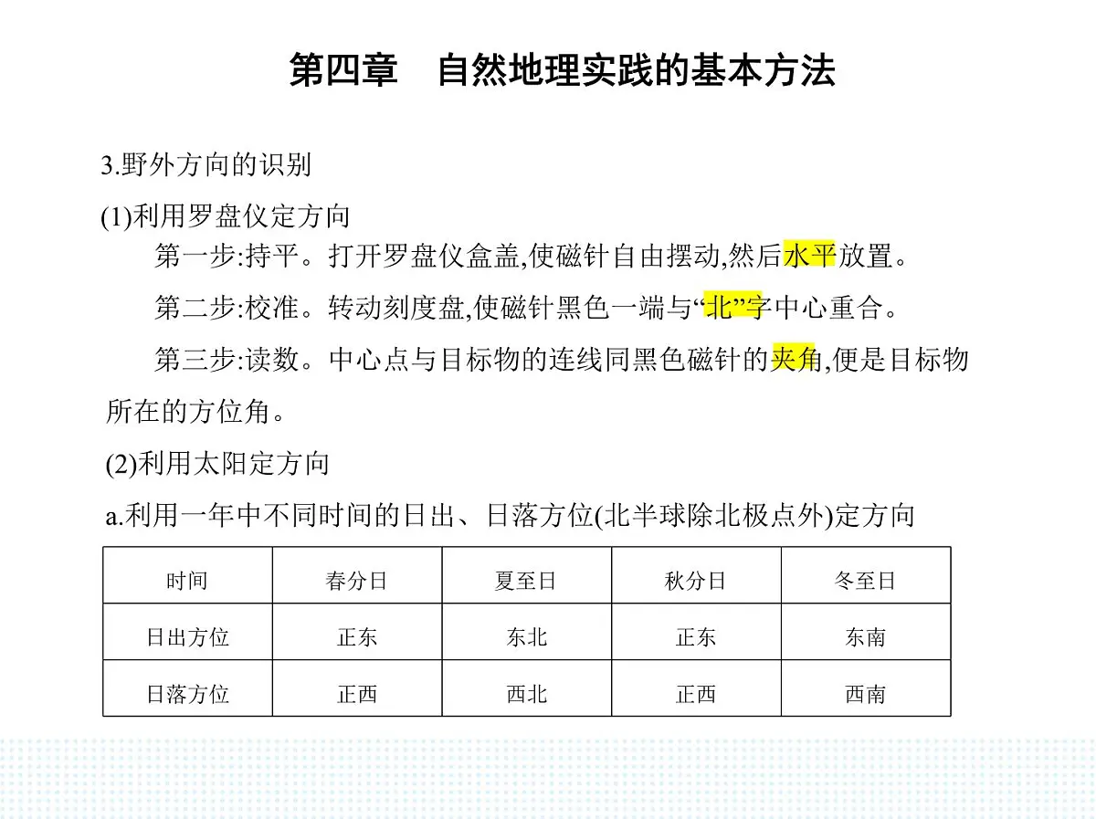 第一节　自然地理野外实习方法-知识点串讲课件-中图版高中地理高一上册（必修一）第4页