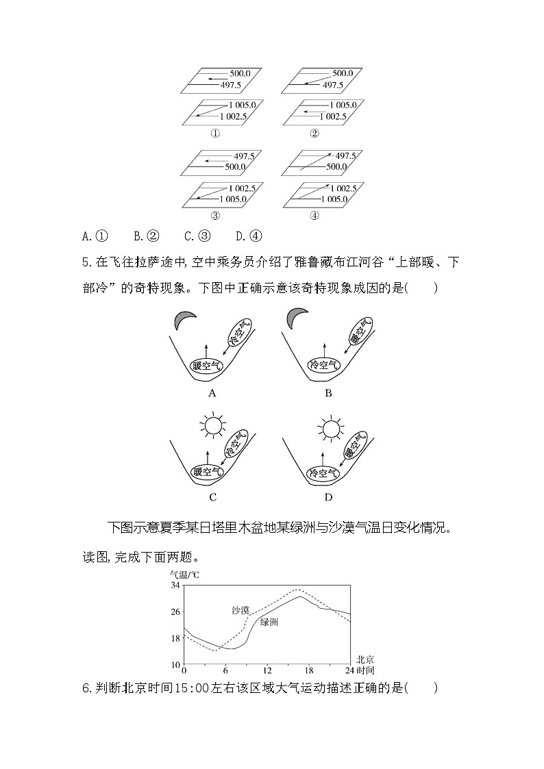 第二单元专题强化练3大气的运动（含答案解析）-鲁教版高中地理高一上册（必修一）第2页