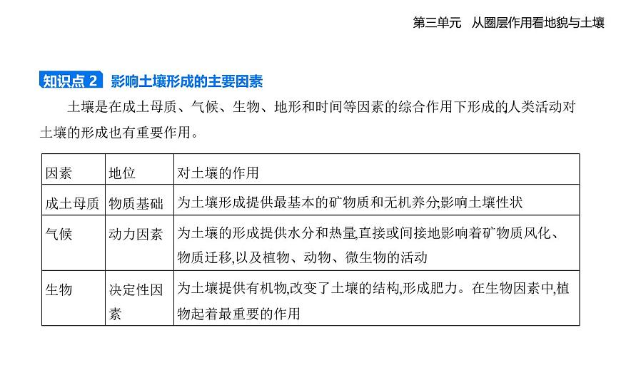 第四节　分析土壤形成的原因知识点串讲课件-鲁教版高中地理高一上册（必修一）第3页