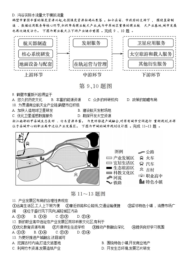 浙江省强基联盟2026届高三上学期8月联考地理试卷（Word版附解析）第3页